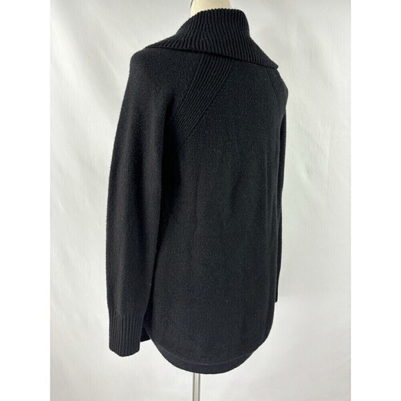 Moth Anthropologie Georgia Sweater Black Medium Pullover Cowl Neck Tunic - Picture 4 of 10